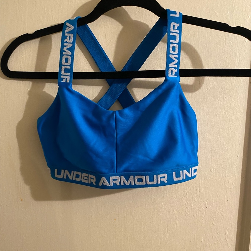 Blue under armour sports bra